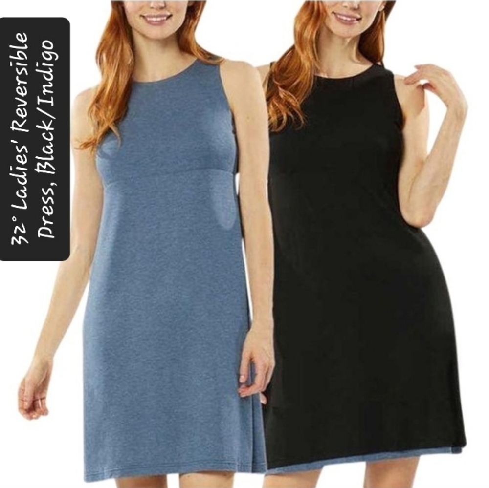 32° Ladies' Reversible Dress, Black/Indigo